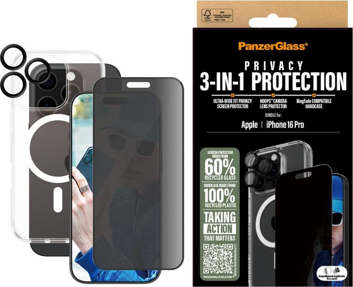 Image du produit PanzerGlass Confidentialité (1 pièce(s), Apple iPhone 16 Pro)