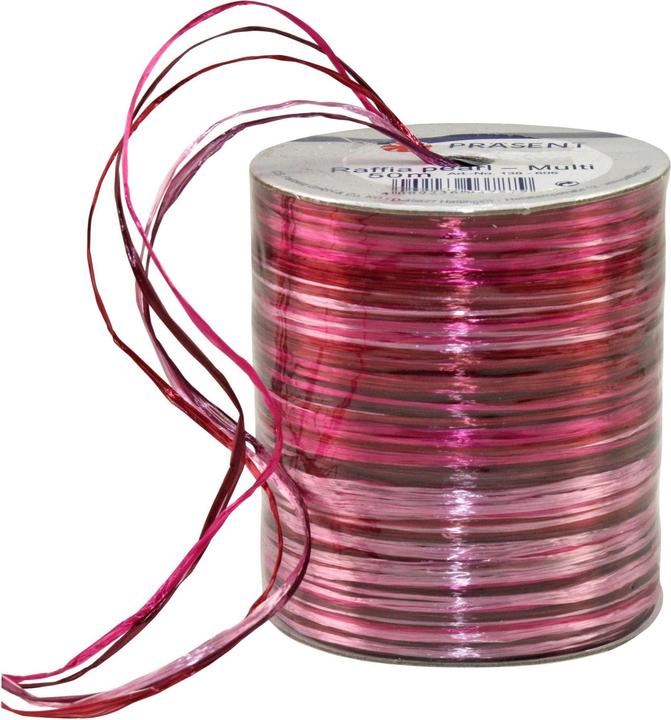 Immagine prodotto Pattberg Nastro regalo in rafia perla 50 m, rosa/rosa (Nastro da regalo, 1 x)