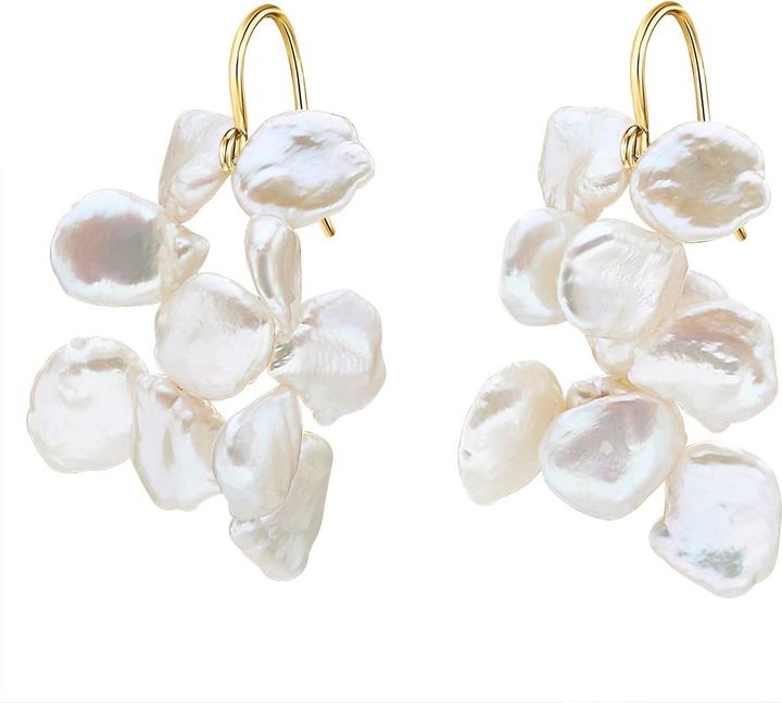 Valero Pearls Damen Sterling Silber Süsswasser-Zuchtperlen gelbgold - 24425 (Sterling Silber)