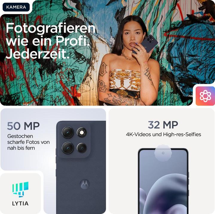 Immagine prodotto Motorola Moto G86 (256 GB, Blu Scuro, 6.67", Doppia SIM, 50 Mpx, 5G)