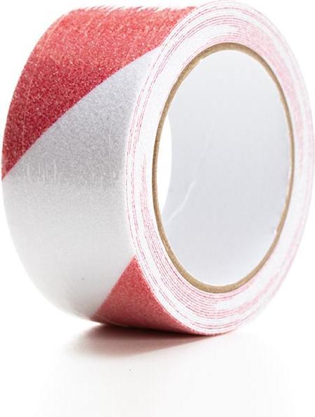 Perel Anti-Rutsch-Band 5cm x 5m - Rot/Weiss (50 mm)