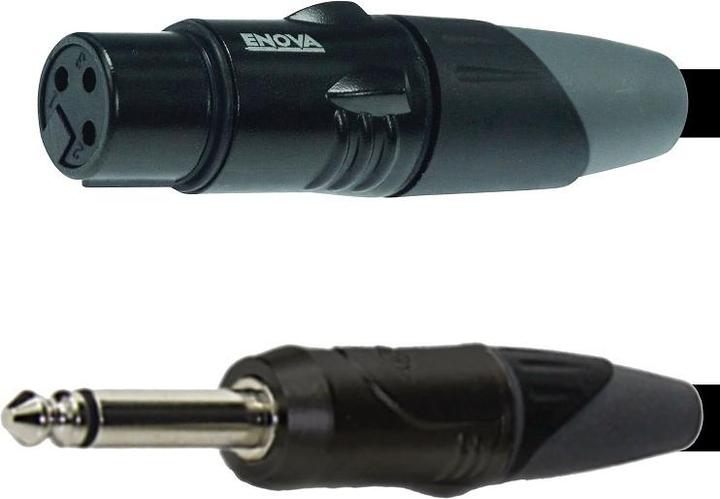 Actual product image Enova XLR F Jack cable - XLR adapter cable asymmetrical 2 pin 10 metres (10 m, XLR)