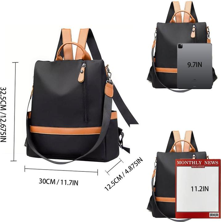 Immagine prodotto Only-Bags.Store Rucksack klein, Anti-Diebstahl-Tasche, Mini-Rucksack für, Stadt-Rucksack moderne elegante für