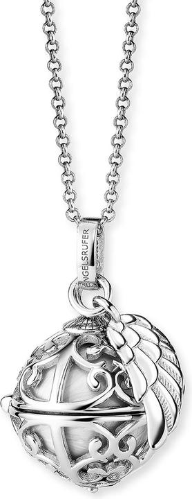 Engelsrufer Engelrufer Collier Klangkugel mit Flügel Silber (Messing, 925er Silber, 45 - 50 cm)