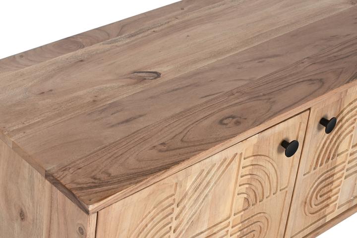 Actual product image Esprit TV furniture Home Brown Black Metal Acacia 145 x 40 x 52 cm