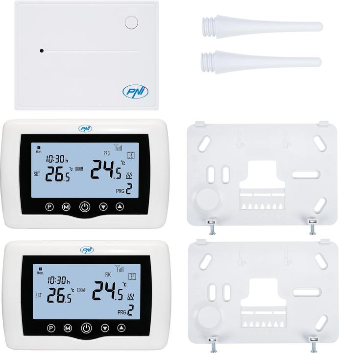 Image du produit PNI Thermostat intelligent CT400 sans fil, avec WLAN, contrôle de 2 zones via Internet, pour les