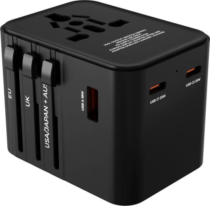 Image du produit prio Adaptateur de voyage universel 25W noir