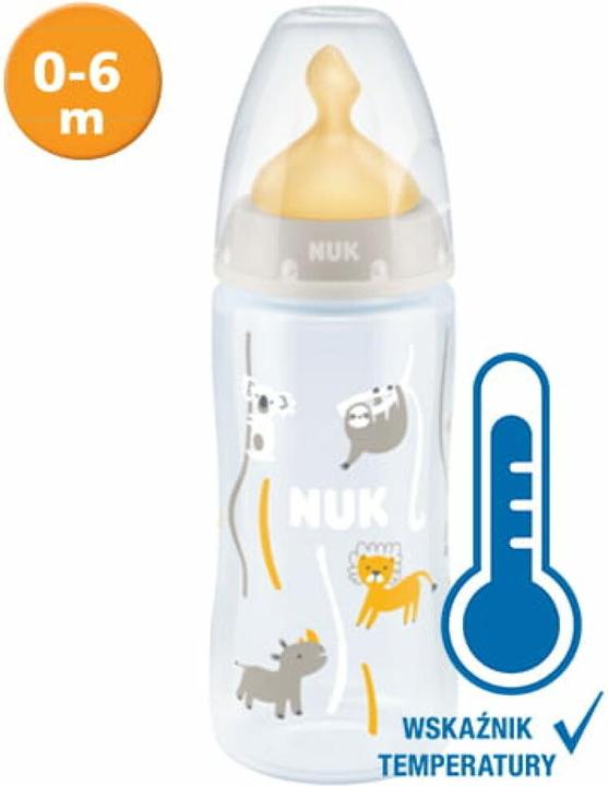 Produktbild NUK 741927 FLASCHE 300ML TEMPERATURANZEIGE NUCKEL LATEX 0-6