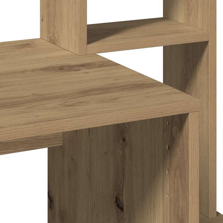 Produktbild VidaXL Schreibtisch mit Regal Artisan-Eiche 100x45x140cm Holzwerkstoff (100 x 45 x 140 cm)
