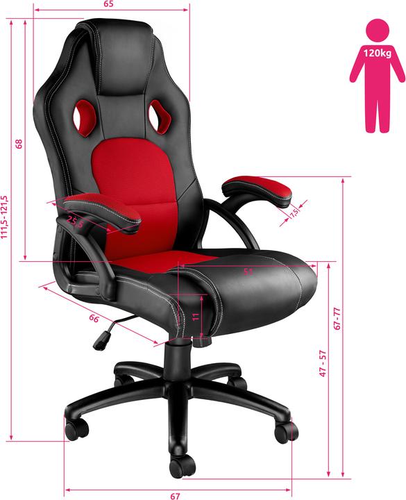 Image du produit tectake Fauteuil de bureau Tyson