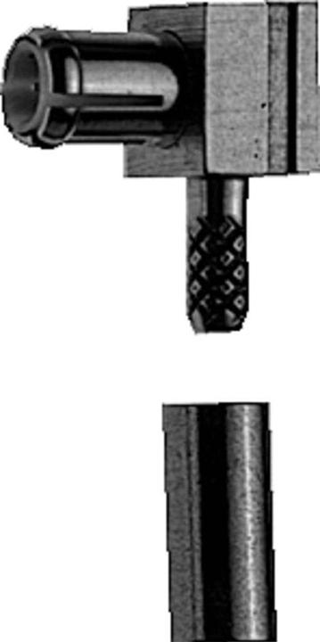 Actual product image Telegärtner MCX cable angle plug crimp C2213, K 01252 d, gold (standard)