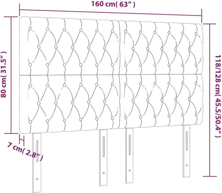 Actual product image VidaXL Naoma (160 x 7 x 128 cm)