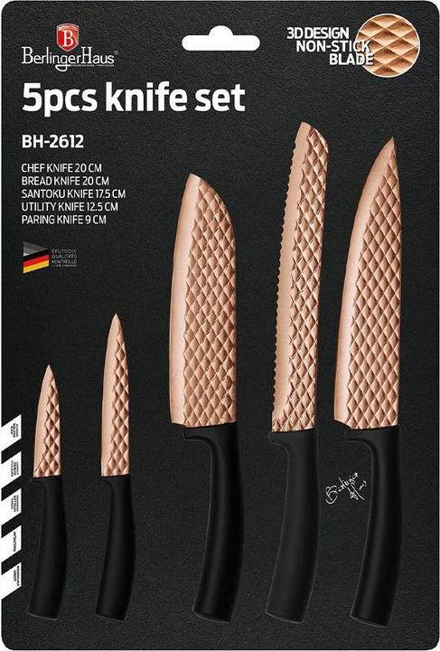 Actual product image BerlingerHaus House 5-piece knife set Rose Gold Edition (20 cm)