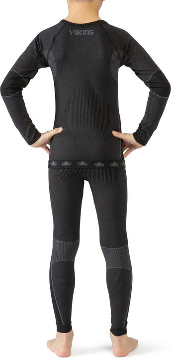 Produktbild Vikingsports VIKING Kinder Riko Set Funktionsunterwäsche Thermounterwäsche Skiunterwäsche Seamless - Schwarz, 116 (116, 122, 128)