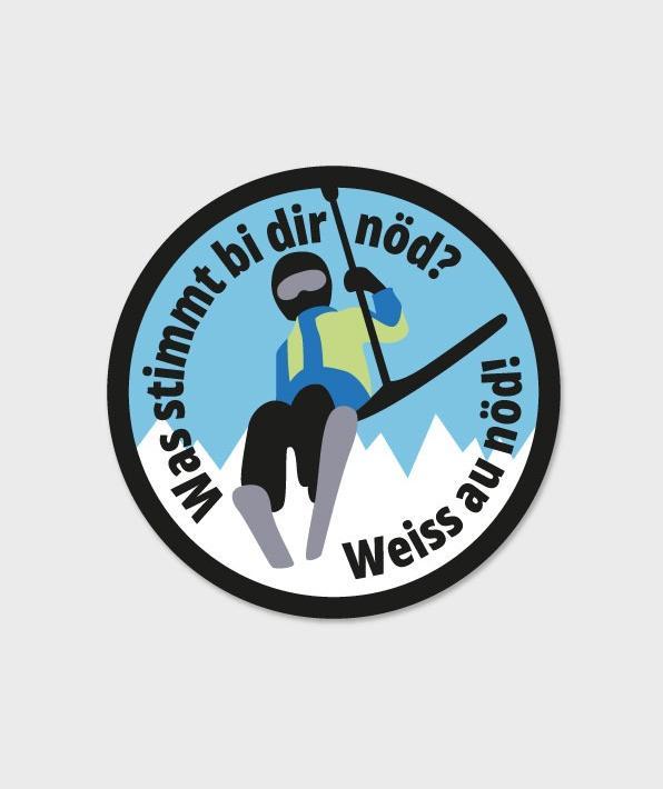 Produktbild SwissMeme Weiss au nöd! Sticker
