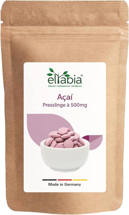 Eltabia Acai Tabletten | Hochdosiert 5000mg Tagesdosis | Rohkost 100% reine 500mg Tabs (500 Stück, Tabletten)