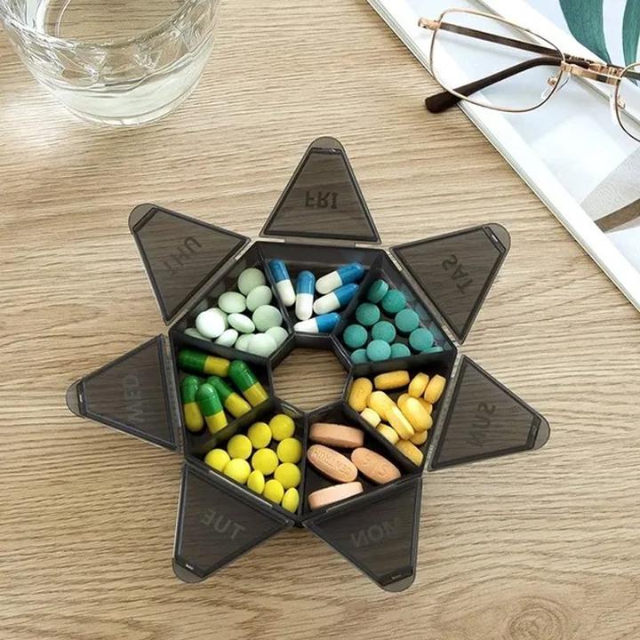 Actual product image Cbx Heptagon tablet box week - 7 days