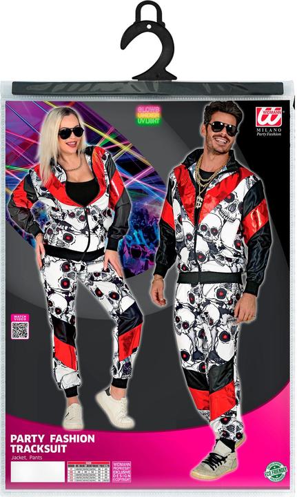 Image du produit Widmann Tenue de sport - Crânes - Gangster (S, M, L, XL, XXL)