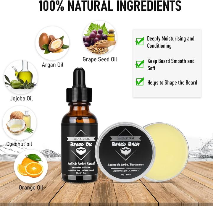 Produktbild ‎Cusmay 11 in 1 Bartpflege Set (60 ml)