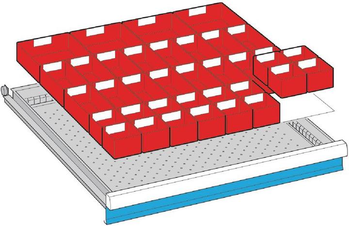 Image du produit Lista Kit de matériel de subdivision pour tiroirs
