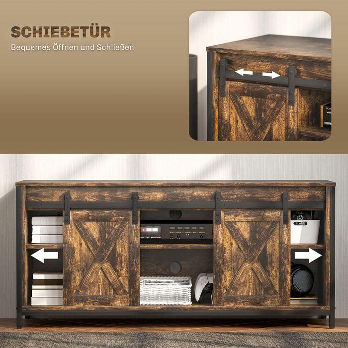 Actual product image Swisshandel24 TV-Schrank, Fernsehtisch für Fernseher bis zu 60 Zoll, Lowboard, Fernsehschrank (120 x 40 x 54 cm)