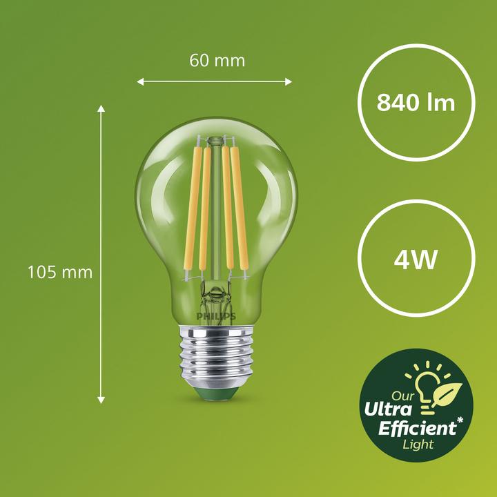Image du produit Philips Ultra Efficient (E27, 4 W, 840 lm, 1 x, A)