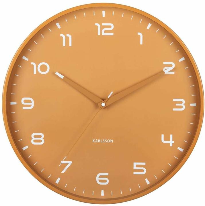 Karlsson Wanduhr Orgullo Ø 40 cm, Ocker, Form: Rund (40 cm)