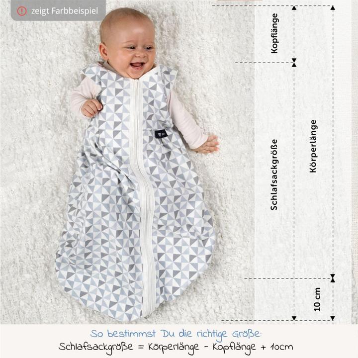 Actual product image Alvi Sleeping bags Ball sleeping bag Mäxchen Thermo with arm - Aqua Dot - (110 cm)