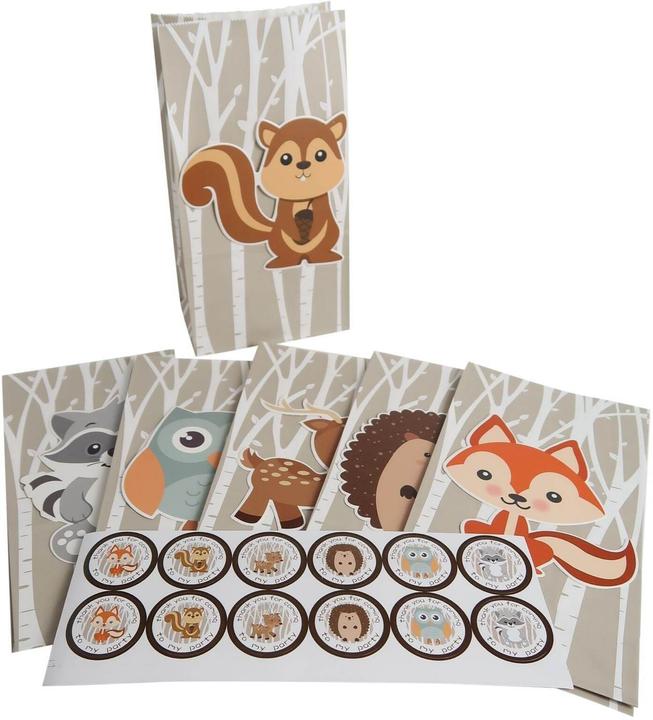 Produktbild Cut my Cookies Papiertüte Waldtiere 12 Stück, Mehrfarbig (12 x)