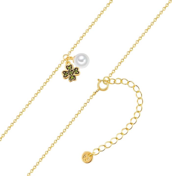 Immagine prodotto Glanzstücke München Collana da donna con quadrifoglio in argento - 34592 (Argento, 40 - 45 cm)