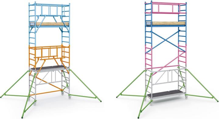 Produktbild Zarges 1 m Aufstockpaket 1T rosa Paket für Gerüste (100 cm)
