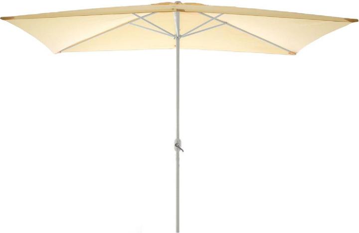 VCM Sonnenschirm eckig 2x3m Beige Kurbel Marktschirm Rechteckschirm Sonnenschutz