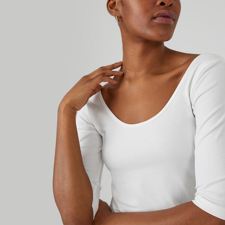 Actual product image La Redoute Collections T-shirt with ballerina neckline (L)