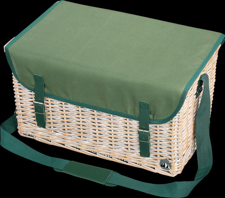 Actual product image Cilio Panier pique-nique Ponza osier garni Couvercle bambou