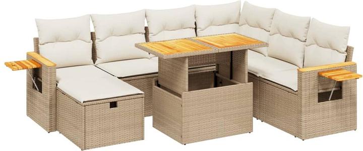 Actual product image VidaXL Garden furniture Sofa set Garden set 8-piece garden seating group Beige