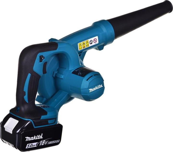 Immagine prodotto Makita DUB 185 RT1 Soffiatore a batteria 18 V + 1x batteria 5,0 Ah + caricabatterie (Batteria ricaricabile, Soffiafoglie)