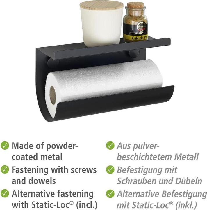 Produktbild Wenko Rollenhalter Mod. Jet aus pulverbeschichtetem Metall