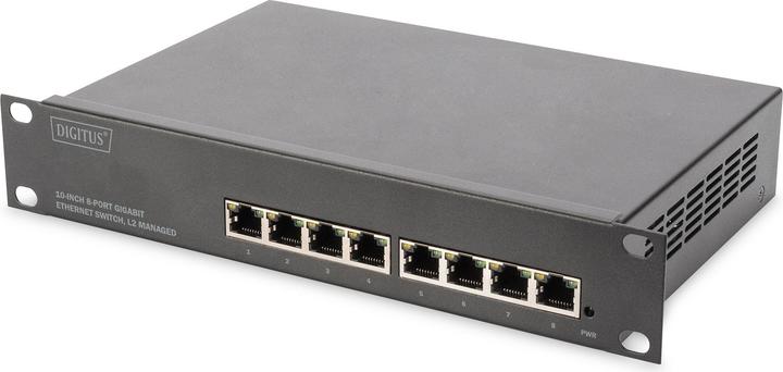 Actual product image Digitus 10 Inch 8 Port Gigabit Ethernet Switch, L2+ Managed (8 Ports)