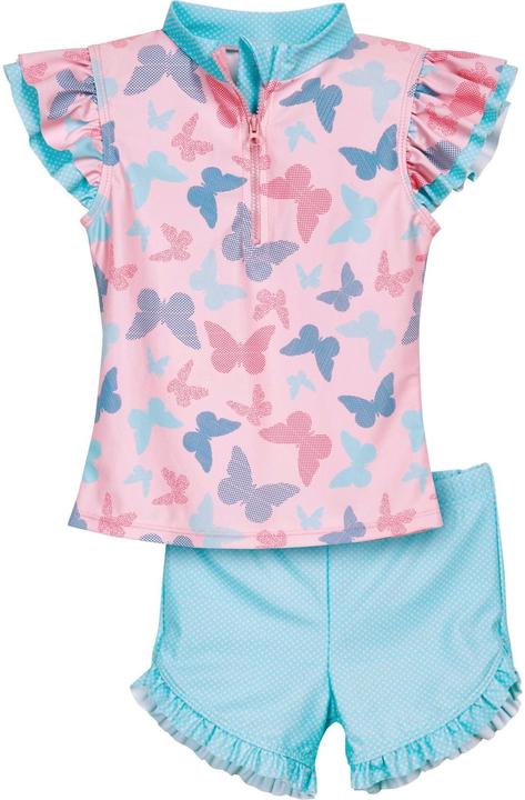 Playshoes UV-Badebekleidungsset Schmetterling Rosa/Türkis Gr. 86-92 (86, 92)