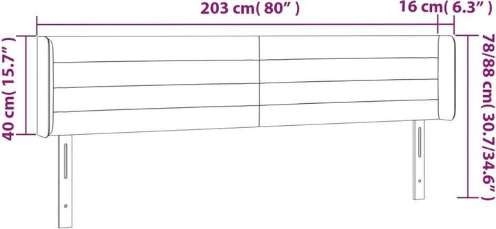 Actual product image VidaXL Kiriakoula (203 x 16 x 88 cm)