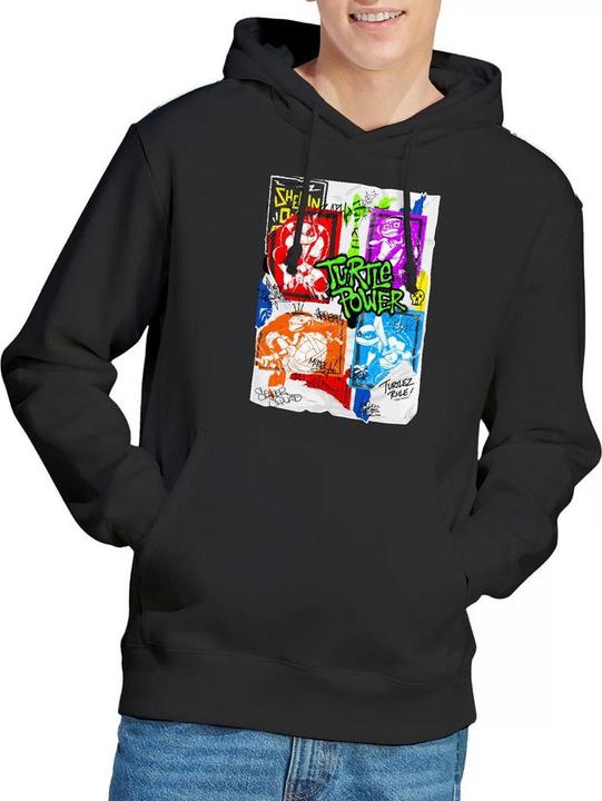 Immagine prodotto Teenage Mutant NT Felpa con Cappuccio Poster di Lino Uomo (M)