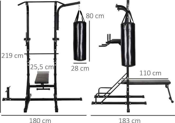 Actual product image Homcom Kraftstation mit Klimmzugstange