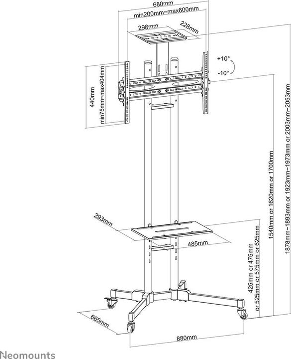 Produktbild Neomounts Plasma-M1700E (Universal, 55", 35 kg)