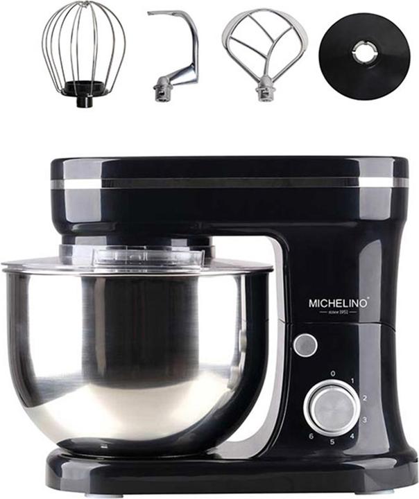 Produktbild Michelino Küchenmaschine 1200 Watt Schwarz mit Zubehör (1200 W)