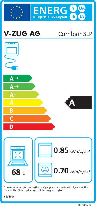 Energie-Label V-Zug Combair SLP