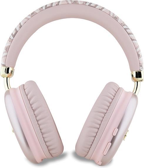 Productafbeelding Guess słuchawki nauszne Bluetooth GUBHK1GCTCSP różowy/roze Gcube Metallic Script Logo (ANC)
