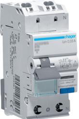 Image du produit Hager Interrupteur FI/LS 1P+N 6kA B-20A 30mA ADS920D