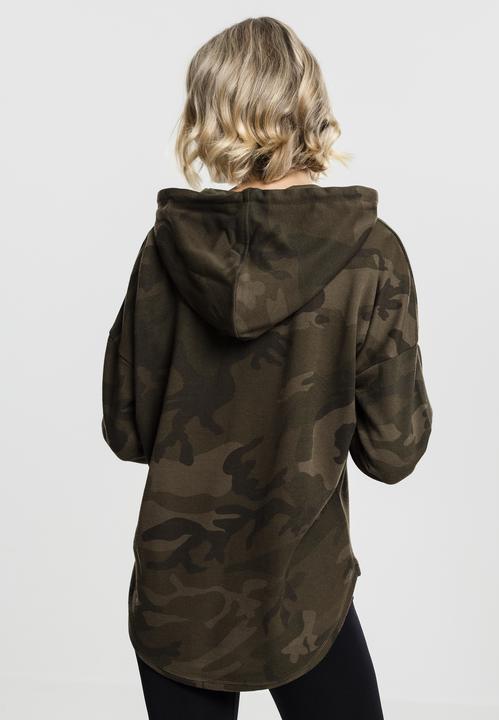 Immagine prodotto Urban Classics Felpa con cappuccio camo oversize da donna (XS)