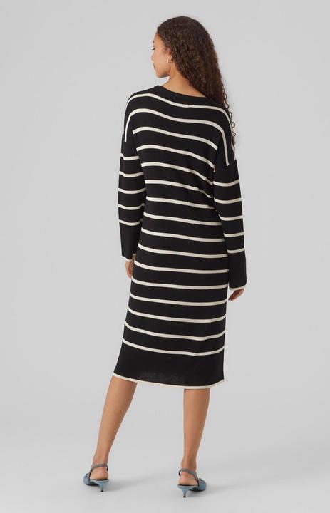 Image du produit Vero Moda Coupe ample Col rond Poignets côtelés Epaule basse Robe midi Robe en maille (S)