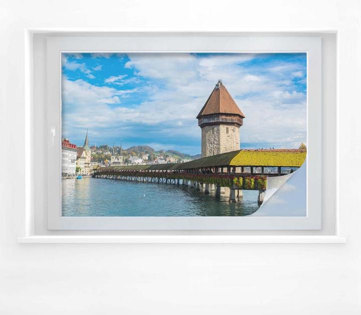 Image du produit Trenddeko Pont en bois à Lucerne (75 x 50 cm)